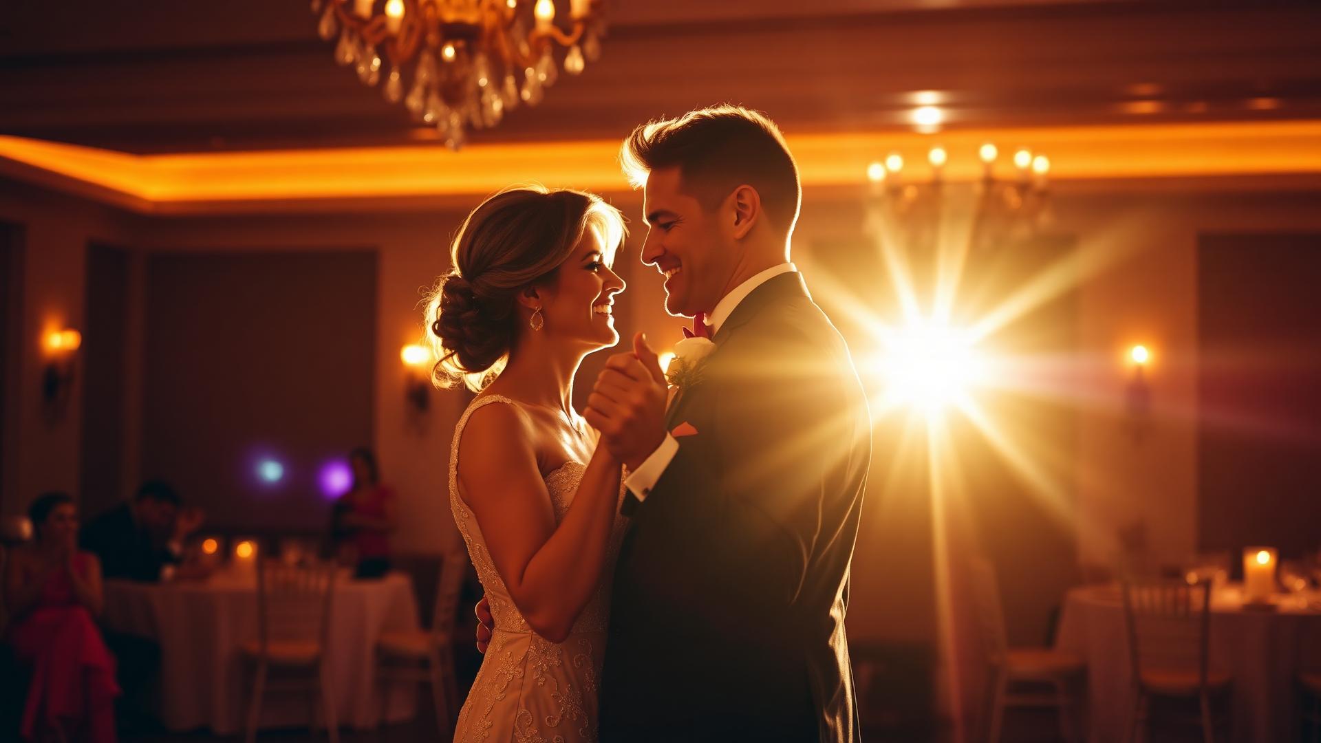 Couple dancing at a special event celebration